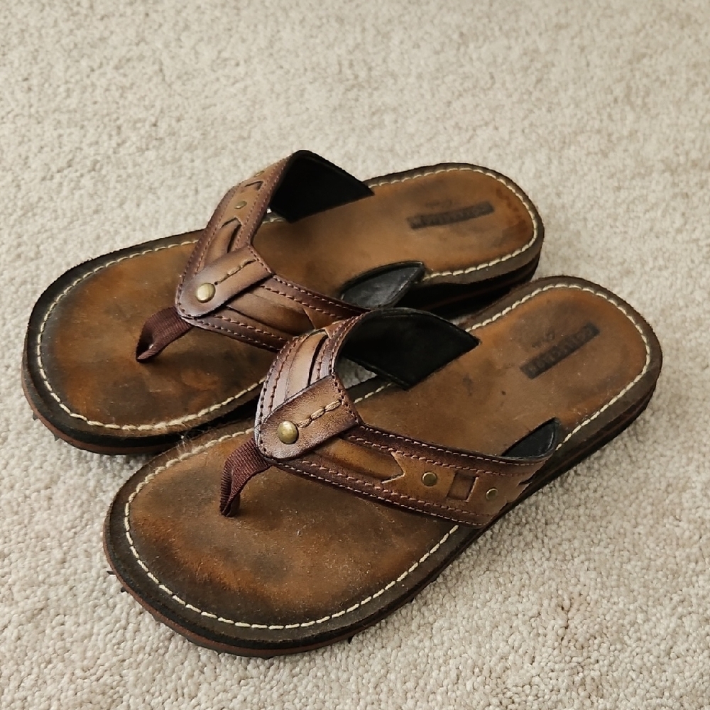 Clarks Collection Brown Leather Sandals